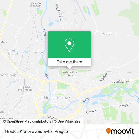 Hradec Králové Zastávka map