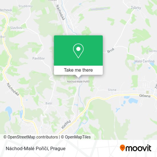 Náchod-Malé Poříčí map