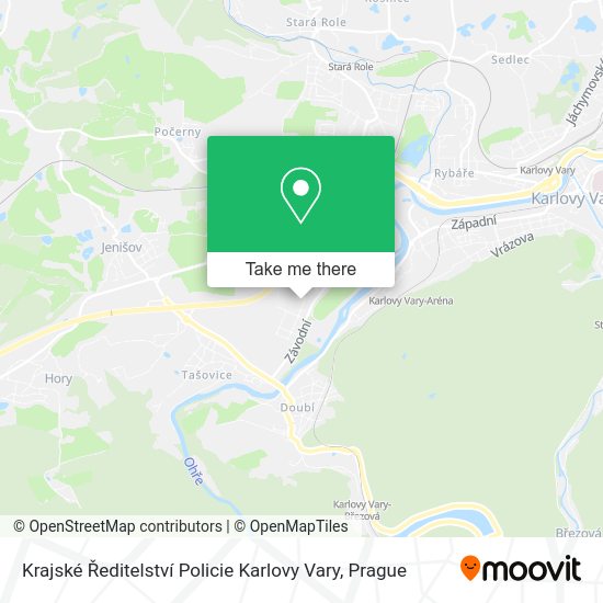 Krajské Ředitelství Policie Karlovy Vary map