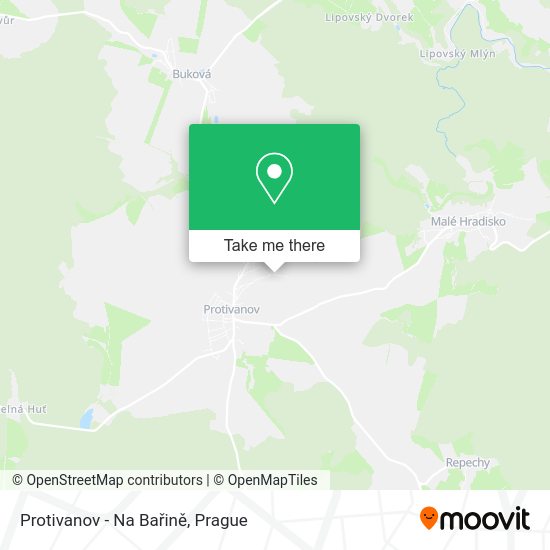 Protivanov - Na Bařině map