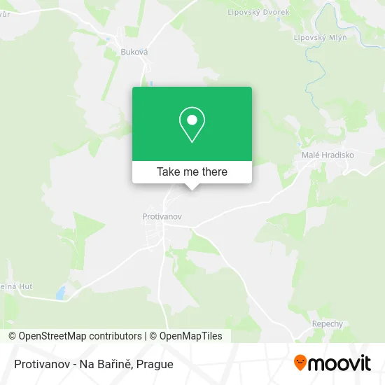 Карта Protivanov - Na Bařině