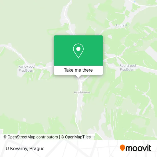 Карта U Kovárny