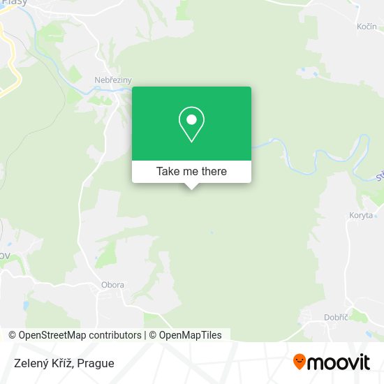 Zelený Kříž map