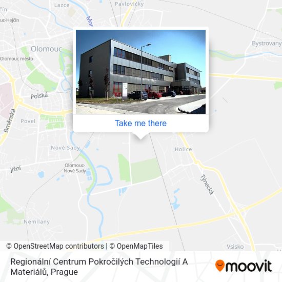 Regionální Centrum Pokročilých Technologií A Materiálů map