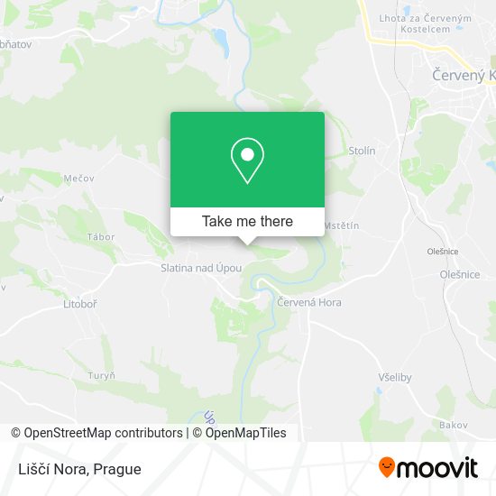 Liščí Nora map