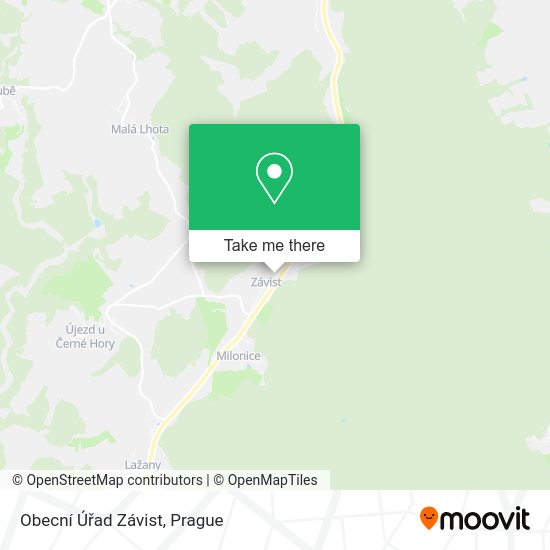 Obecní Úřad Závist map