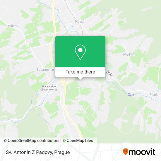 Sv. Antonín Z Padovy map