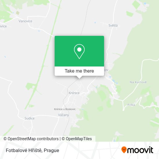 Fotbalové Hřiště map
