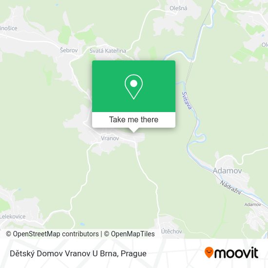 Dětský Domov Vranov U Brna map