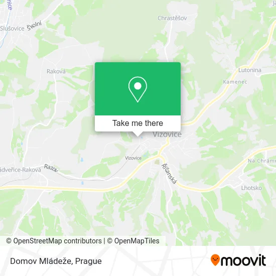 Карта Domov Mládeže