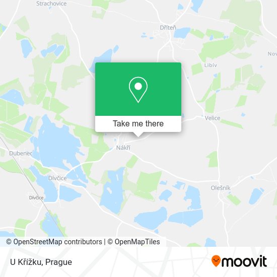 U Křížku map