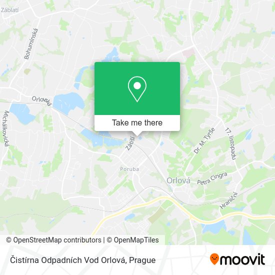 Čistírna Odpadních Vod Orlová map