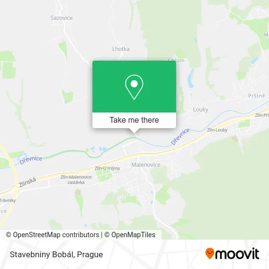 Карта Stavebniny Bobál