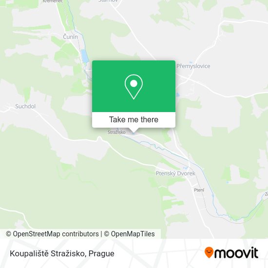 Koupaliště Stražisko map