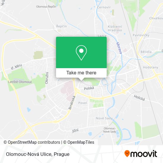 Карта Olomouc-Nová Ulice