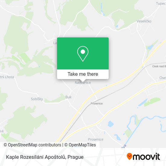 Kaple Rozesílání Apoštolů map