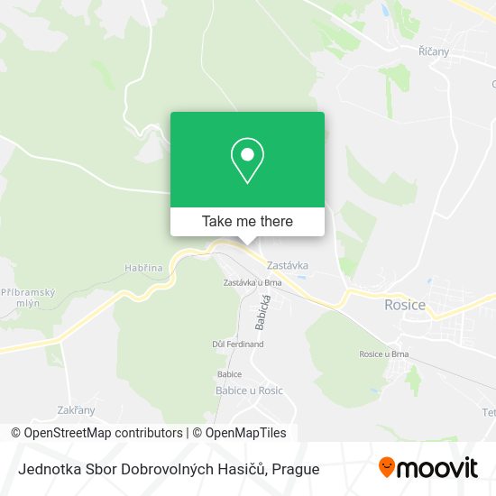 Jednotka Sbor Dobrovolných Hasičů map