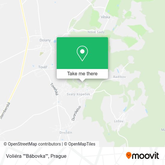 Voliéra ""Bábovka"" map