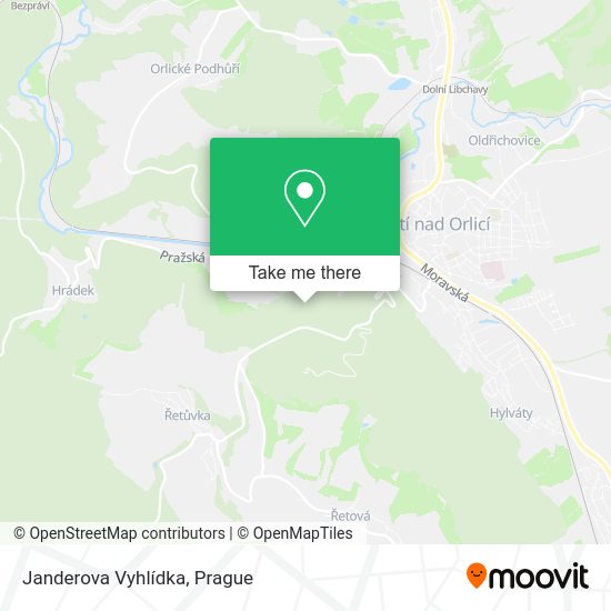 Janderova Vyhlídka map