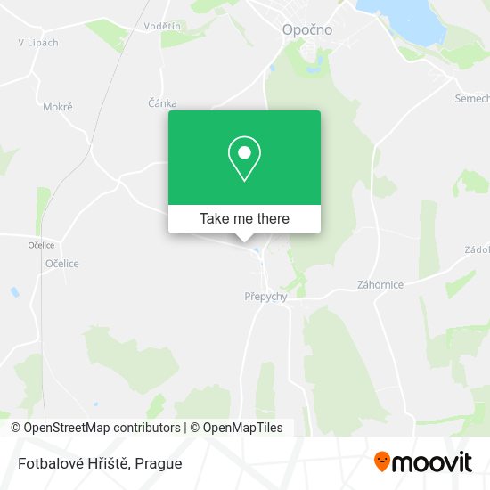 Fotbalové Hřiště map