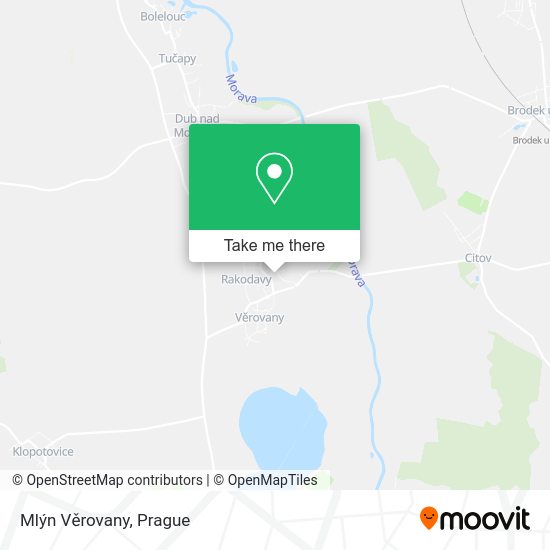 Mlýn Věrovany map