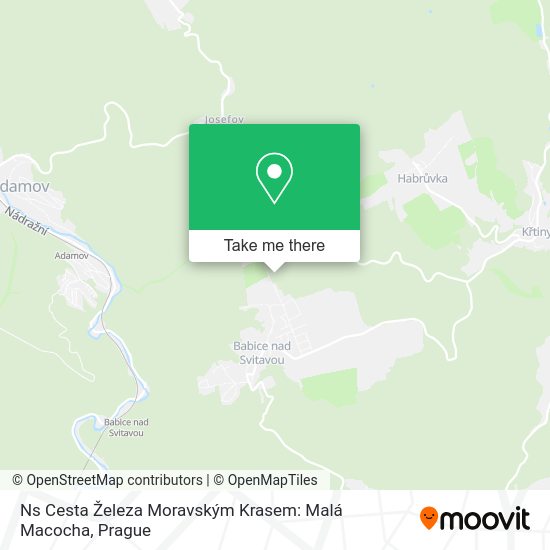 Ns Cesta Železa Moravským Krasem: Malá Macocha map