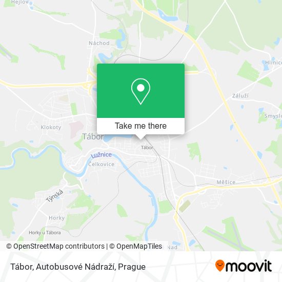 Tábor, Autobusové Nádraží map