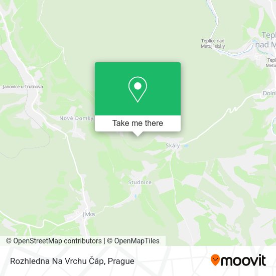Rozhledna Na Vrchu Čáp map