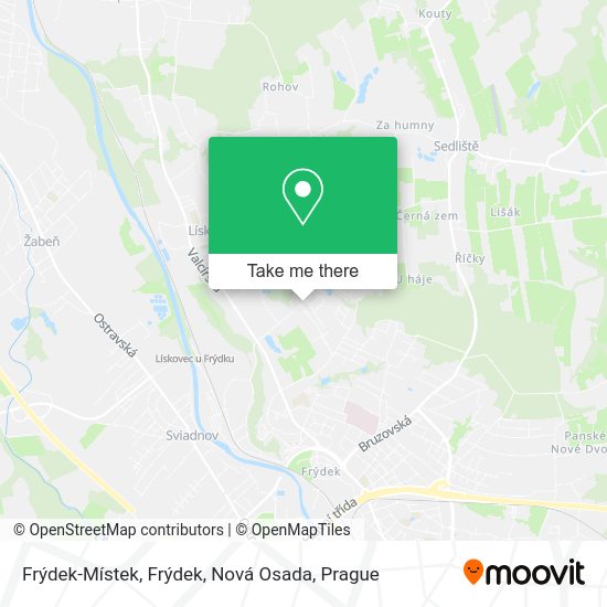 Frýdek-Místek, Frýdek, Nová Osada map