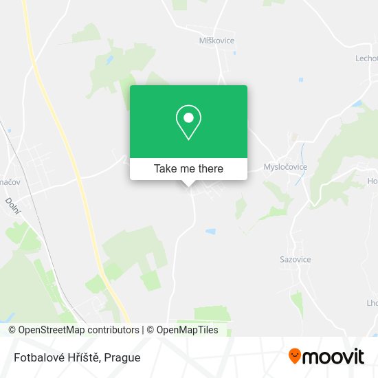 Fotbalové Hříště map