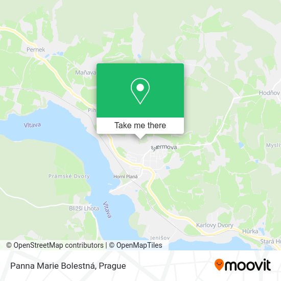 Panna Marie Bolestná map