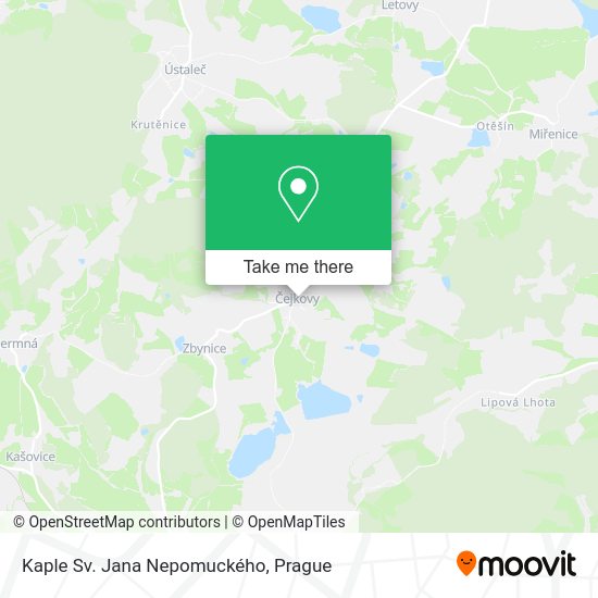 Kaple Sv. Jana Nepomuckého map