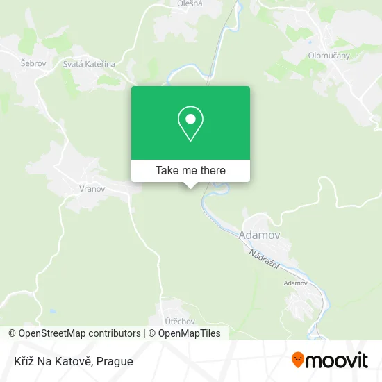 Kříž Na Katově map