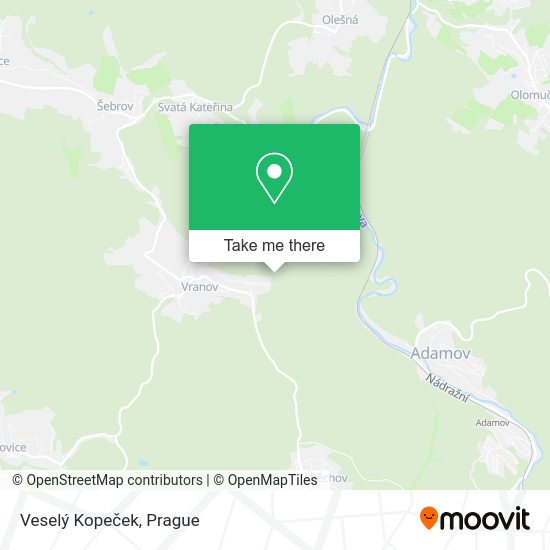 Veselý Kopeček map