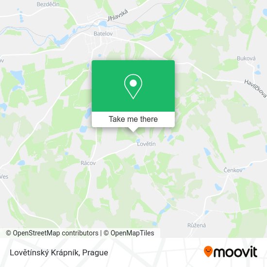 Lovětínský Krápník map