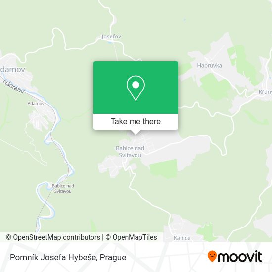 Карта Pomník Josefa Hybeše