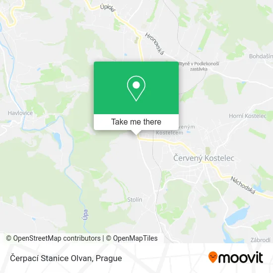 Карта Čerpací Stanice Olvan