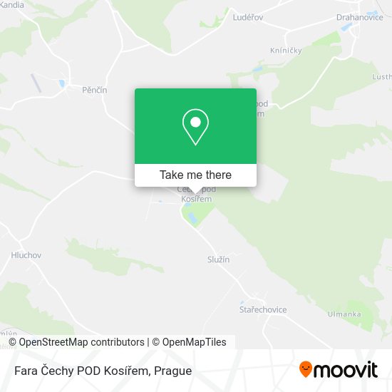 Fara Čechy POD Kosířem map