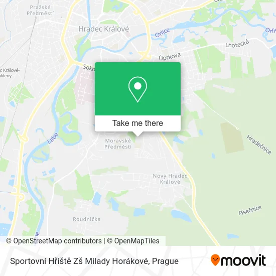 Карта Sportovní Hřiště Zš Milady Horákové