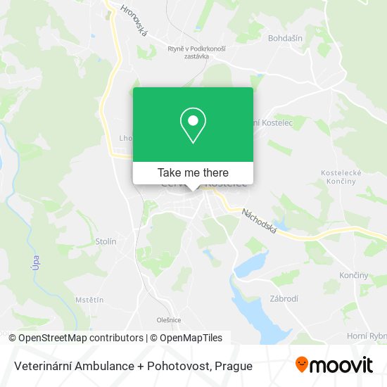 Veterinární Ambulance + Pohotovost map