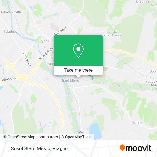 Tj Sokol Staré Město map