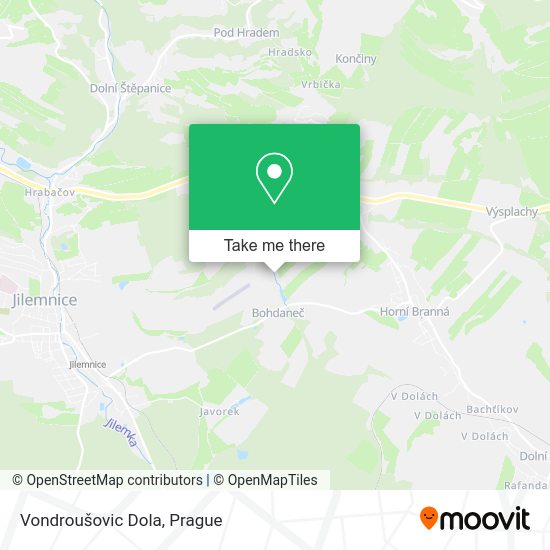 Vondroušovic Dola map