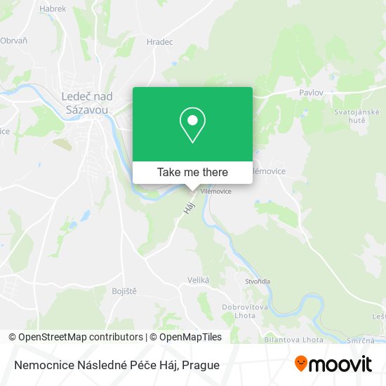 Nemocnice Následné Péče Háj map
