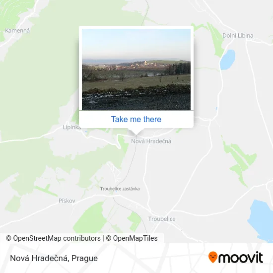 Карта Nová Hradečná