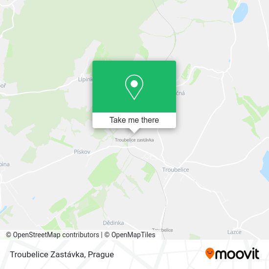 Troubelice Zastávka map