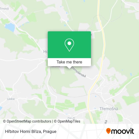 Hřbitov Horní Bříza map