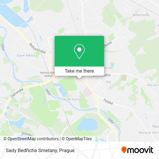 Sady Bedřicha Smetany map