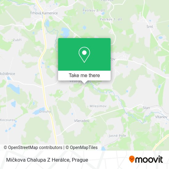 Mičkova Chalupa Z Herálce map