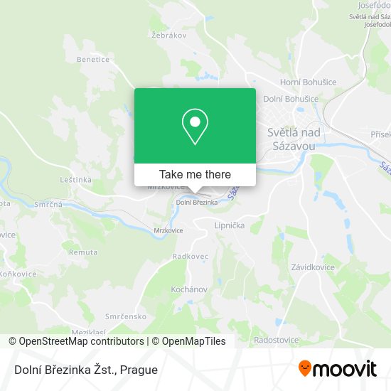 Dolní Březinka Žst. map