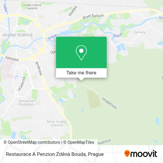 Карта Restaurace A Penzion Zděná Bouda